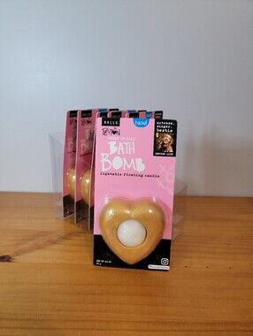 SIX 6 Hallu By Peyton Bath Bomb Floating Bath Bomb With Candle Heart Of Gold NEW